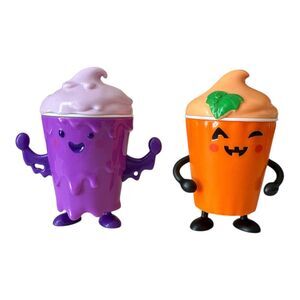 Wendy's Frosty Frights Halloween Kids Meal Toys, Orange Ice Patch, Purple Meltin